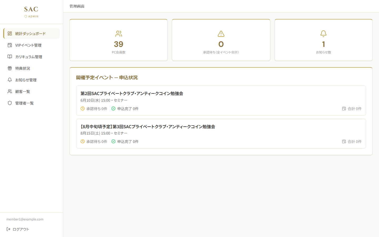 ダッシュボード